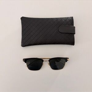 Bottega Veneta Black and Gold Sunglasses